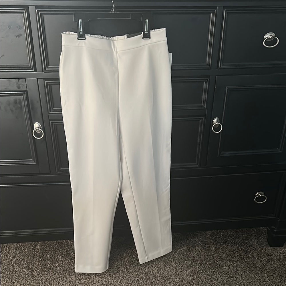 Rachel Zoe White High-Waisted Trousers